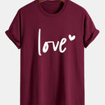 Regular Fit Love Print Cotton T-Shirt
