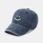 Smiling Face Pattern Neutral Casual Washed Cotton Baseball Cap