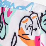 Graffiti Print Button Up Shirt & Swim Shorts