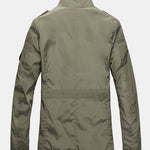 Button Up Funnel Neck Jacket