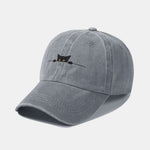 Black Cat Pattern Classic Retro Washed Distressed Cotton Baseball Cap