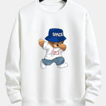 Bear With Hat Print Relax Fit Sweatshirt