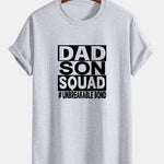 Regular Fit Dad And Son Squad Print Cotton T-Shirt