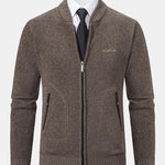 Zip Up Baseball Collar Sweater