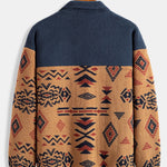 Aztec Print Patchwork Teddy Fleece Coat