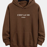 Paris Print Relax Fit Hoodie