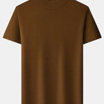 Short Sleeve Muscle Fit Mock Neck Sweater