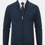 Zip Up Baseball Collar Sweater