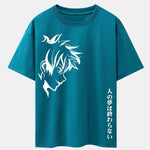 Comic Male Slogan Print Drop Shoulder Oversize T-Shirt