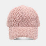 Wave Shape Solid Color Plush Baseball Cap