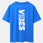 Palm Tree Vibes Slogan Back Print Drop Shoulder Oversize T-Shirt