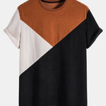 Color Block Stretch Corduroy T-Shirt
