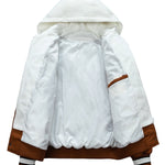 2 in 1 Quilted Hooded Baseball Jacket