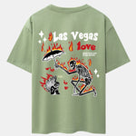 Skeleton And Angel Back Print Drop Shoulder Oversize T-Shirt