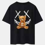 Smiley Bear Back Print Heavy Weight Oversize T-Shirt