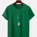 Astronaut On A String Print T-Shirt