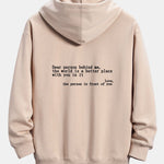 Slogan Print Relax Fit Hoodie