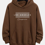 Los Angeles Checkered Print Relax Fit Hoodie
