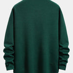 Long Sleeve Stripe Jacquard Arc Hem T-Shirt