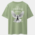 Dove Of Peace Back Print Drop Shoulder Oversize T-Shirt