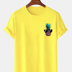 Pineapple With Sunglasses Print T-Shirt