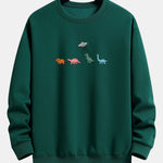 Cartoon Dinosaur Print Relax Fit Sweatshirt