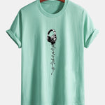 Regular Fit Earphone Print Cotton T-Shirt