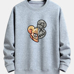 Violent Bear Print Relax Fit Sweatshirt