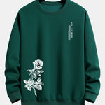 Rose Print Relax Fit Sweatshirt