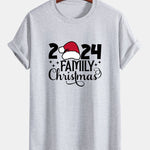 Regular Fit Family Christmas 2024 Print Cotton T-Shirt