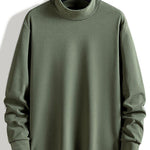 Fleece Long Sleeve Mock Neck T-Shirt