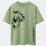 Comic Male Slogan Print Drop Shoulder Oversize T-Shirt