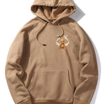 Smiley Bear Back Print Hoodie