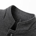 Stand Collar Wool Blended Blazer