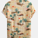 Flamingo Habitat Print Button Up Shirt & Swim Shorts