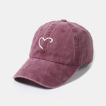 Line Love Pattern Casual Washed Cotton Baseball Cap
