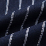 Cotton Blend Striped Button Up Shirt & Straight Leg Linen Pants