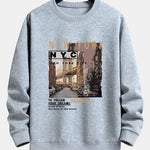 New York Cityscape Print Relax Fit Sweatshirt
