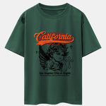 California Angel Print Drop Shoulder Oversize T-Shirt
