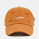 Retro Asher Embroidery Washed Distressed Baseball Cap