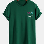 Regular Fit Evil Face Print Cotton T-Shirt