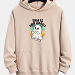 Ghost Slogan Print Relax Fit Hoodie