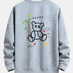 Bear On Vacation Print Relax Fit Sweatshirt