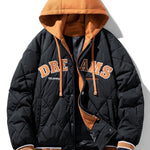 2 in 1 Quilted Hooded Baseball Jacket