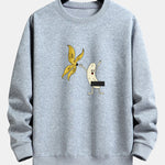 Banana Print Relax Fit Sweatshirt