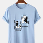 LA Palm Tree Print T-Shirt