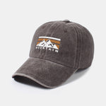 Mountains Pattern Classic Retro Washed Distressed Cotton Baseball Cap