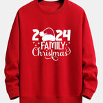 2024 Family Christmas Print Relax Fit Sweatshirt
