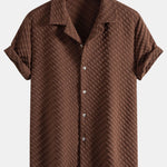 Houndstooth Jacquard Cuban Shirt