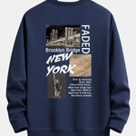 New York Cityscape Back Print Relax Fit Sweatshirt